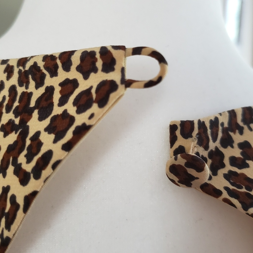 Silk Leapard Print Dress teardrop back - Picture 5 of 8